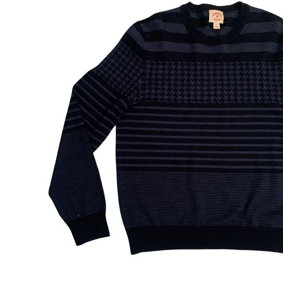 Brooks Brothers Red Fleece Men's Size L Wool Striped Pullover Knit Sweater - Picture 8 of 14